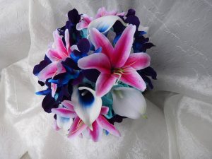 Tiger lily galaxy orchid bouquet