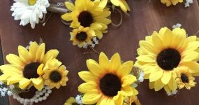 Sunflower and daisy bouquet set