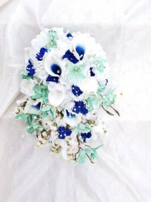 mint_navy silk bouquet