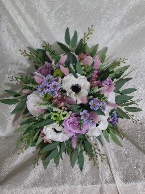 Purple lilac bridal bouquet - Image 8